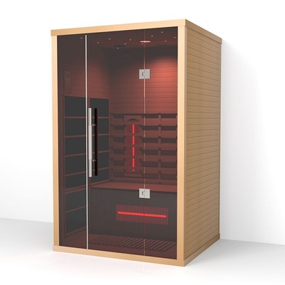 Riscaldatore a pannello in carbonio a spettro completo vicino alla sauna a infrarossi lontani per 2 persone