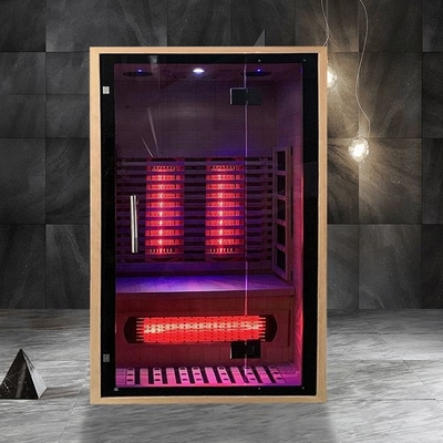Riscaldatore a pannello in carbonio a spettro completo vicino alla sauna a infrarossi lontani per 2 persone