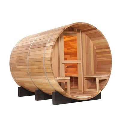 Sauna a vapore all'aperto del barilotto del cedro rosso di legno solido dell'OEM per il cortile