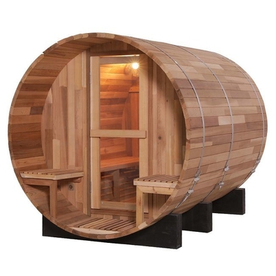 Sauna a vapore all'aperto del barilotto del cedro rosso di legno solido dell'OEM per il cortile