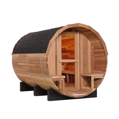 Sauna a vapore all'aperto del barilotto del cedro rosso di legno solido dell'OEM per il cortile