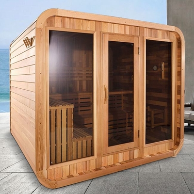 Stufa elettrica in legno massello di grandi dimensioni per esterno sauna a vapore cubo per cortile