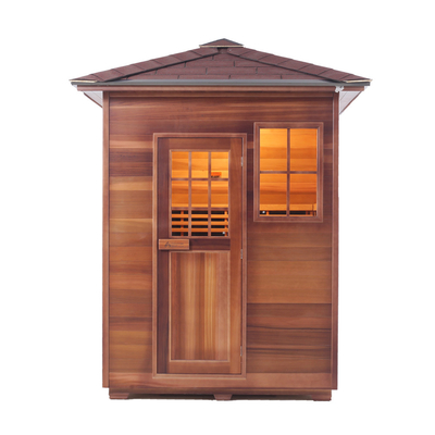 Sauna secca all'aperto con riscaldatore di carbonio a infrarossi in legno per 3 - 4 persone