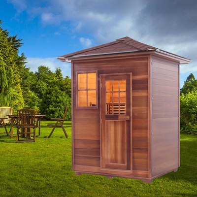 Sauna secca all'aperto con riscaldatore di carbonio a infrarossi in legno per 3 - 4 persone