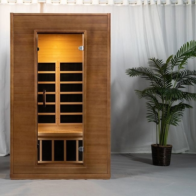 Pannello di legno solido dell'interno Heater Far Infrared Sauna Room del carbonio per la persona 2