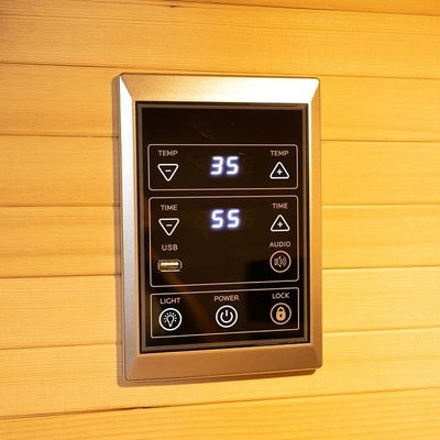 Spettro completo e stanza di legno di sauna della persona del radiatore di pannello del carbonio 2 dell'interno