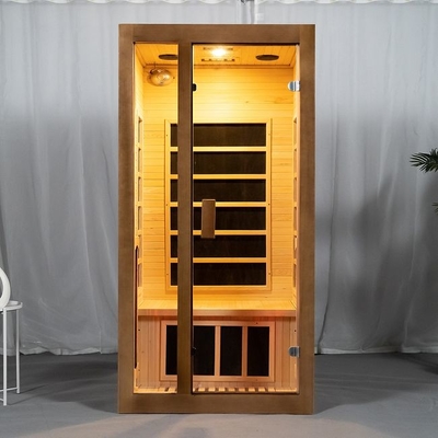 OEM pieno domestico dell'interno di dimensione della persona di sauna 2 di spettro di legno della cicuta accettabile