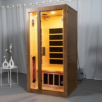 OEM pieno domestico dell'interno di dimensione della persona di sauna 2 di spettro di legno della cicuta accettabile