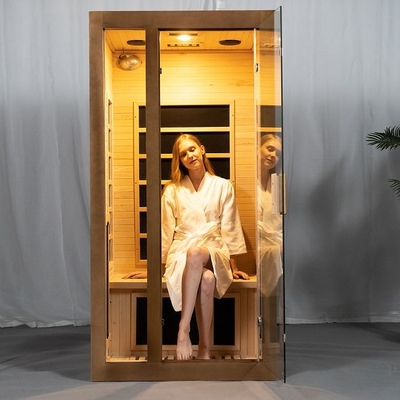 OEM pieno domestico dell'interno di dimensione della persona di sauna 2 di spettro di legno della cicuta accettabile