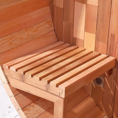 Chiara sauna rossa di vista panoramica del vapore di Cedar Wood Electric Heater Wet all'aperto