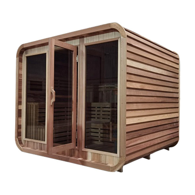 Cicuta/dimensione rossa della persona di Cedar Cube Outdoor Dry Sauna 6