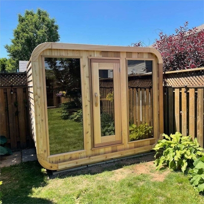 Cicuta/dimensione rossa della persona di Cedar Cube Outdoor Dry Sauna 6