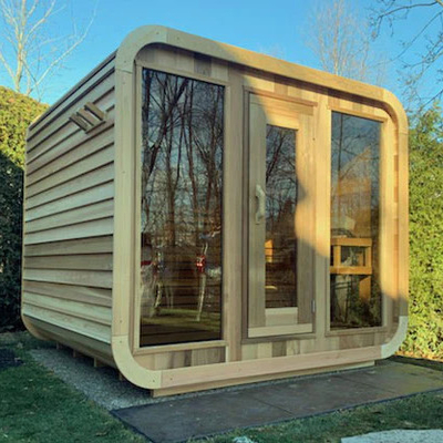 Cicuta/dimensione rossa della persona di Cedar Cube Outdoor Dry Sauna 6