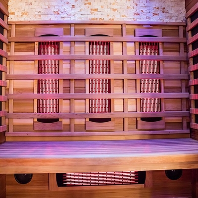 Stanza di legno asciutta di sauna della persona rossa canadese di Cedar Full Spectrum 3 dell'interno