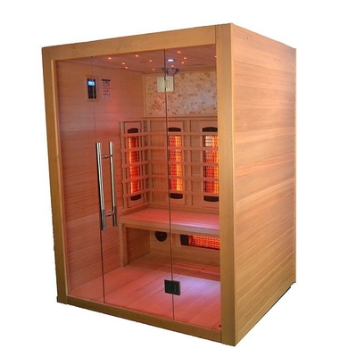 Stanza asciutta domestica di legno di sauna di spettro completo dell'interno di 3 persone in cicuta
