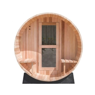 Stanza tradizionale di Heater Outdoor Wooden Barrel Sauna del vapore con il portico