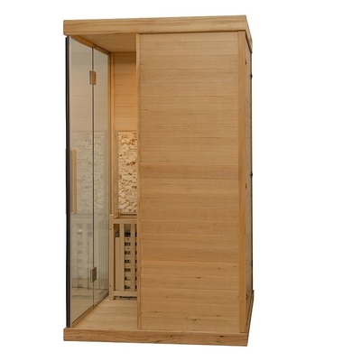 Stanza di legno di sauna del vapore tradizionale dell'interno di uso della casa 3KW per 2 persone