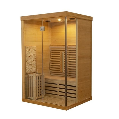 Stanza di legno di sauna del vapore tradizionale dell'interno di uso della casa 3KW per 2 persone