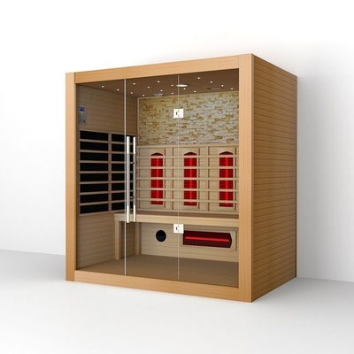 Spettro e dimensione completi di Heater Wooden Indoor Dry Sauna 4 persone del carbonio