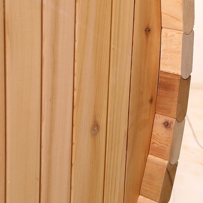 Legno solido all'aperto Cedar Dry Steam Barrel Sauna rosso con la stufa 6KW