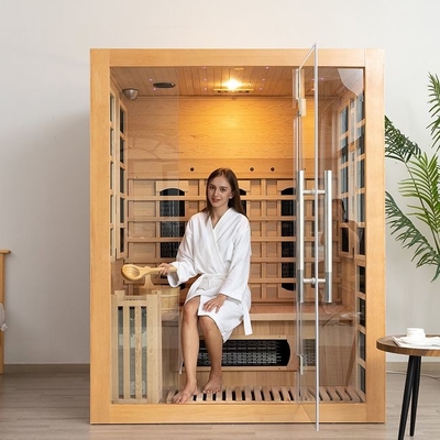 2-In-1 ha combinato la sauna dell'interno infrarossa del vapore della persona della casa 3 di legno