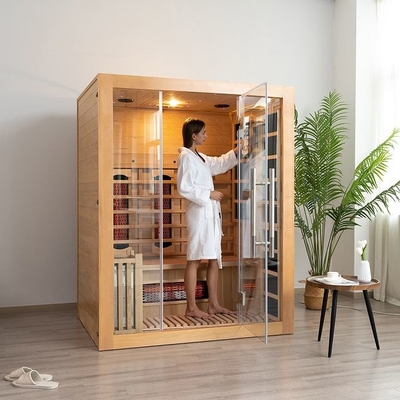 2-In-1 ha combinato la sauna dell'interno infrarossa del vapore della persona della casa 3 di legno