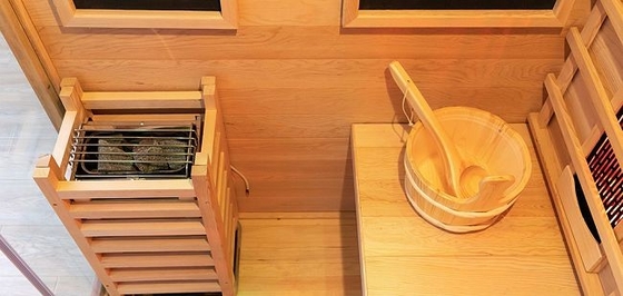 2-In-1 ha combinato la sauna dell'interno infrarossa del vapore della persona della casa 3 di legno