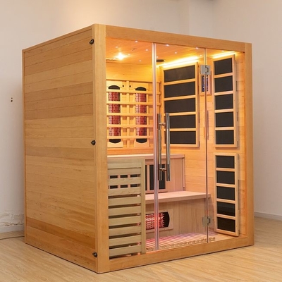 Persona infrarossa di legno solida di sauna 4 del vapore di combinazione dell'interno della cicuta