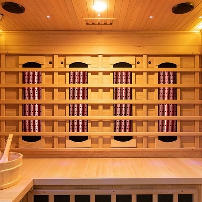 Persona infrarossa di legno solida di sauna 4 del vapore di combinazione dell'interno della cicuta