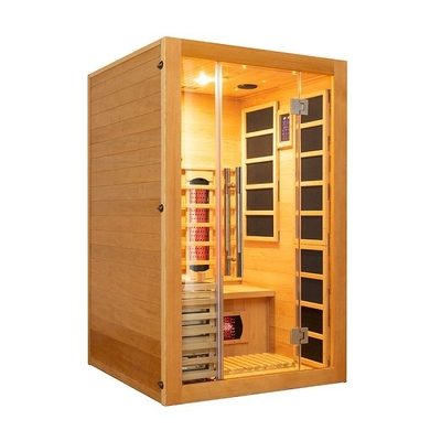 Piccola persona di legno dell'interno di sauna 2 di combinazione del vapore &amp; di infrarosso
