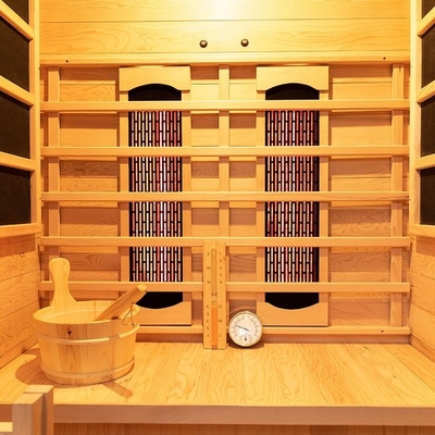Piccola persona di legno dell'interno di sauna 2 di combinazione del vapore &amp; di infrarosso