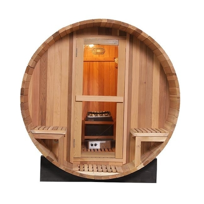 ODM dell'OEM all'aperto rosso canadese di sostegno di sauna di Cedar Wood Traditional Steam Barrel