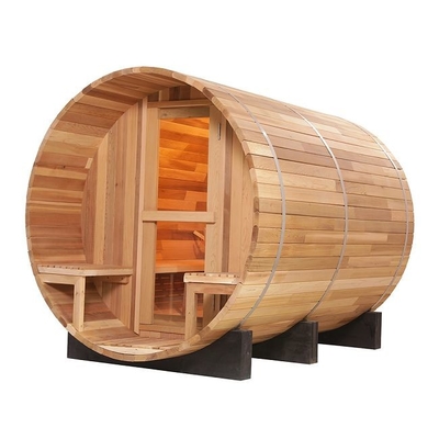 ODM dell'OEM all'aperto rosso canadese di sostegno di sauna di Cedar Wood Traditional Steam Barrel