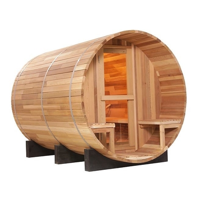 ODM dell'OEM all'aperto rosso canadese di sostegno di sauna di Cedar Wood Traditional Steam Barrel