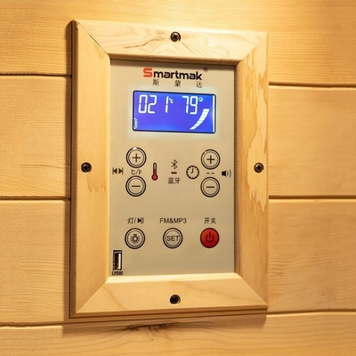 Piccolo di legno di legno solido di lusso della cicuta 1 di sauna infrarossa domestica canadese della persona
