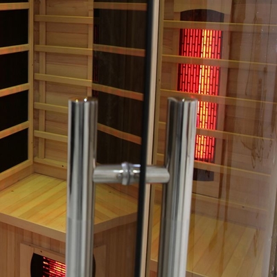 Spettro completo di legno solido di lusso e sauna infrarossa della persona del radiatore 2 del carbonio dell'interno