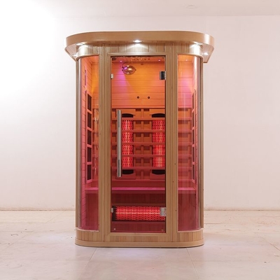 Spettro completo di legno solido di lusso e sauna infrarossa della persona del radiatore 2 del carbonio dell'interno