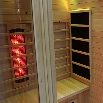 Spettro completo di legno solido di lusso e sauna infrarossa della persona del radiatore 2 del carbonio dell'interno
