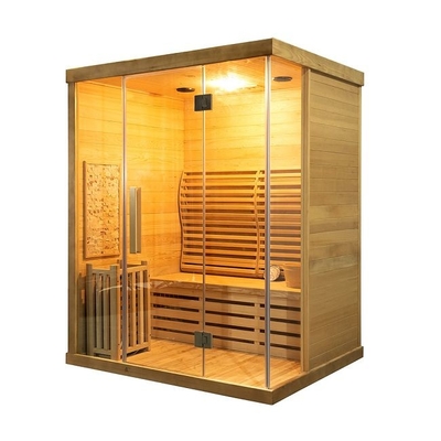 Persona dell'interno di legno solida della stanza 3 di sauna del vapore della famiglia 3KW