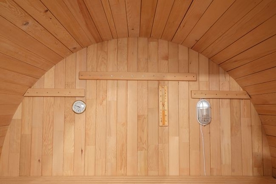 Sauna all'aperto del barilotto del grande vapore tradizionale di legno solido con la stufa 6KW