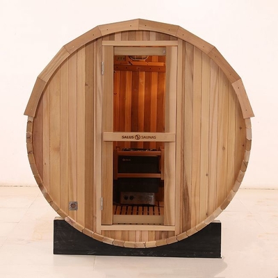 Sauna di legno asciutta del barilotto del vapore saturo della persona del radiatore 2 della stufa 4.5KW all'aperto
