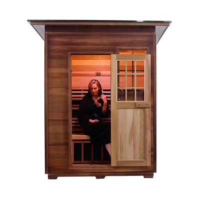 ODM all'aperto rosso canadese di sauna di Cedar Carbon Heater Far Infrared di legno solido