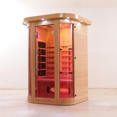 persona domestica infrarossa di legno solida dell'interno della stanza 2 di sauna di spettro completo 1750W