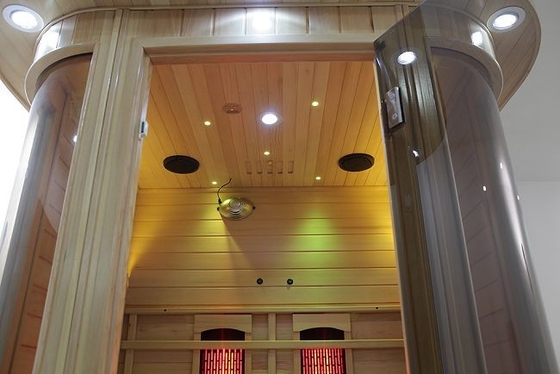persona domestica infrarossa di legno solida dell'interno della stanza 2 di sauna di spettro completo 1750W