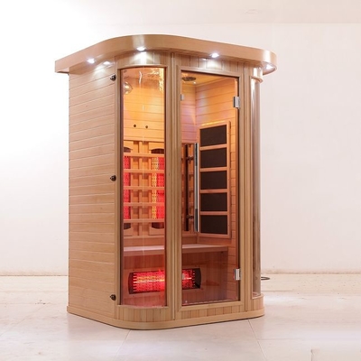 persona domestica infrarossa di legno solida dell'interno della stanza 2 di sauna di spettro completo 1750W