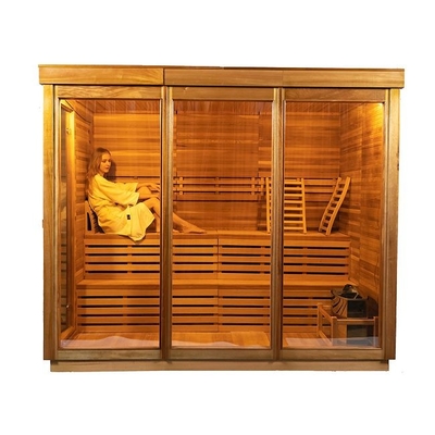 Sauna asciutta all'aperto di legno del ODM &amp; dell'OEM con la cucina elettrica 9KW