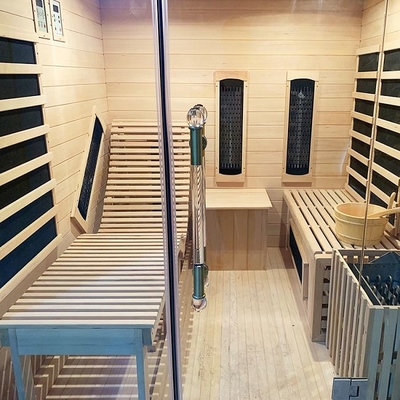 Saune infrarossa ibrida di legno dell'interno 2 - del vapore della cicuta canadese persona 3