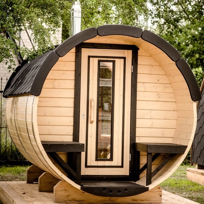 Facile installare la persona rossa di Cedar Barrel Sauna Outdoor For 8