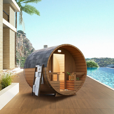 2 - Con di legno/senza di sauna del barilotto di capacità di 8 persone opzione del portico