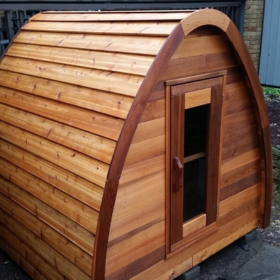 Sauna asciutta all'aperto di Mini Red Cedar Solid Wood per la persona 2 - 4